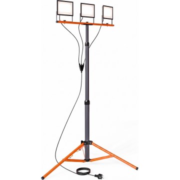LED Reflektor se stojanem 3xLED/50W/230V 4500K IP65 černá/oranžová