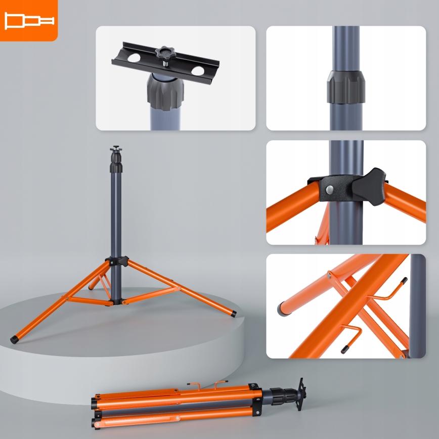 LED Reflektor se stojanem 3xLED/50W/230V 4500K IP65 černá/oranžová