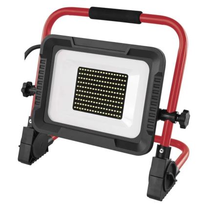 LED Reflektor se stojanem ELION LED/100W/230V 4000K IP65 červená/černá