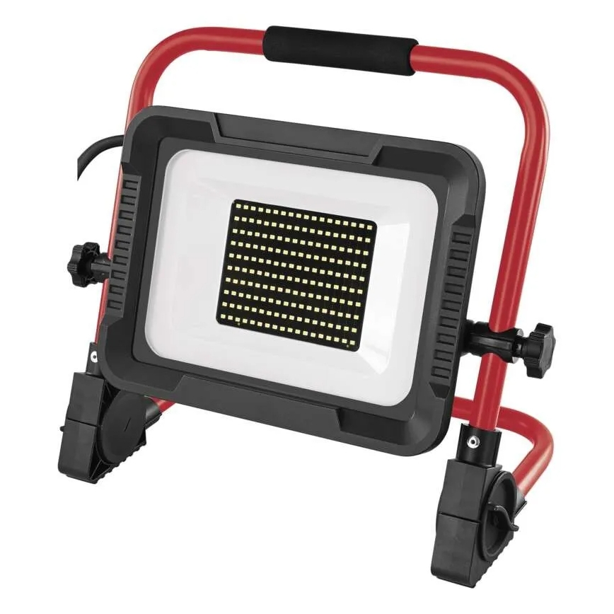 LED Reflektor se stojanem ELION LED/100W/230V 4000K IP65 červená/černá