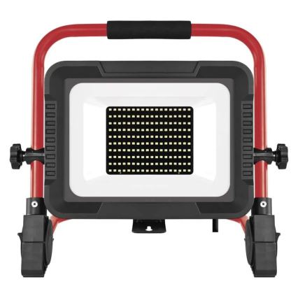 LED Reflektor se stojanem ELION LED/100W/230V 4000K IP65 červená/černá
