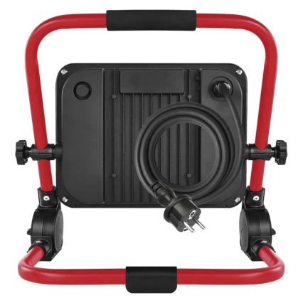 LED Reflektor se stojanem ELION LED/100W/230V 4000K IP65 červená/černá