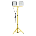 LED Reflektor se stojanem TIGRA 2xLED/100W/230V 4000K IP54 černá/žlutá