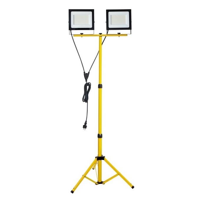 LED Reflektor se stojanem TIGRA 2xLED/100W/230V 4000K IP54 černá/žlutá