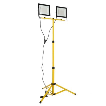 LED Reflektor se stojanem TIGRA 2xLED/100W/230V 4000K IP54 černá/žlutá