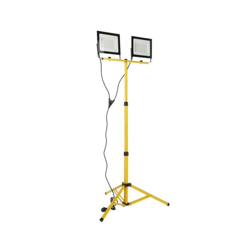 LED Reflektor se stojanem TIGRA 2xLED/100W/230V 4000K IP54 černá/žlutá