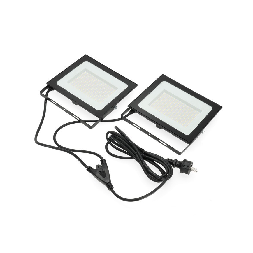 LED Reflektor se stojanem TIGRA 2xLED/100W/230V 4000K IP54 černá/žlutá