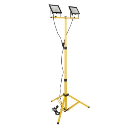 LED Reflektor se stojanem TIGRA 2xLED/50W/230V 4000K IP54 černá/žlutá