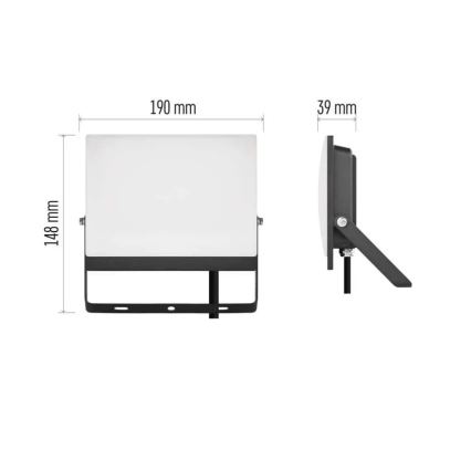 LED Reflektor TAMBO EVO LED/50W/230V 4000K IP65 černá