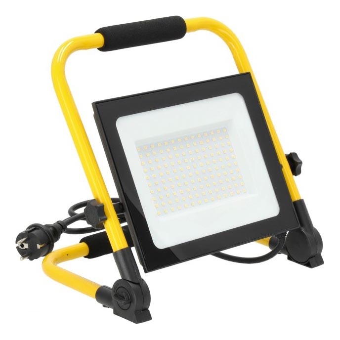 LED Reflektor TIGRA LED/100W/4000K IP54 černá/žlutá
