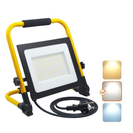 LED Reflektor TIGRA LED/100W/4000K IP54 černá/žlutá