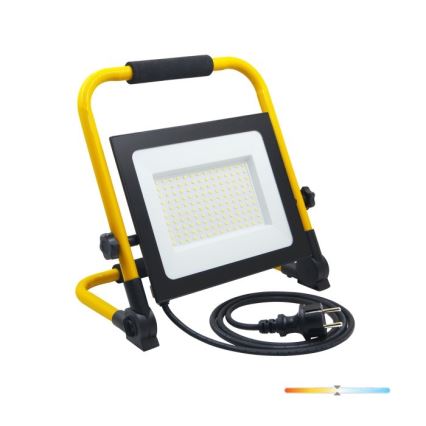 LED Reflektor TIGRA LED/100W/4000K IP54 černá/žlutá