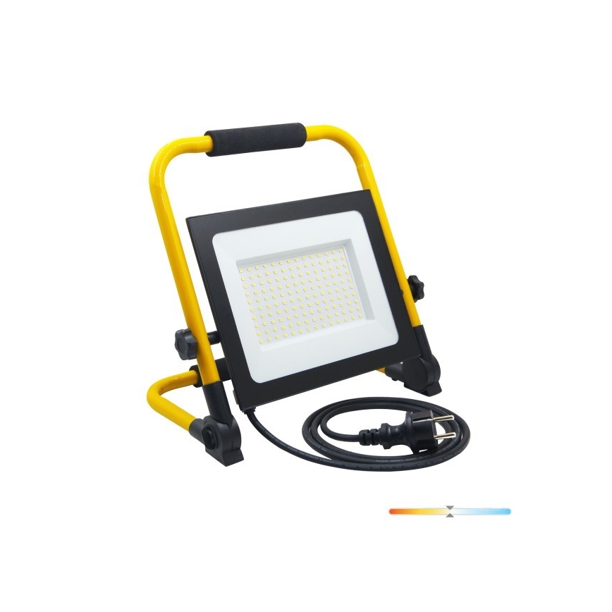 LED Reflektor TIGRA LED/100W/4000K IP54 černá/žlutá
