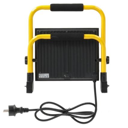 LED Reflektor TIGRA LED/100W/4000K IP54 černá/žlutá