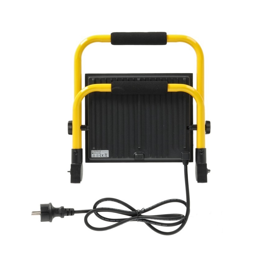 LED Reflektor TIGRA LED/100W/4000K IP54 černá/žlutá