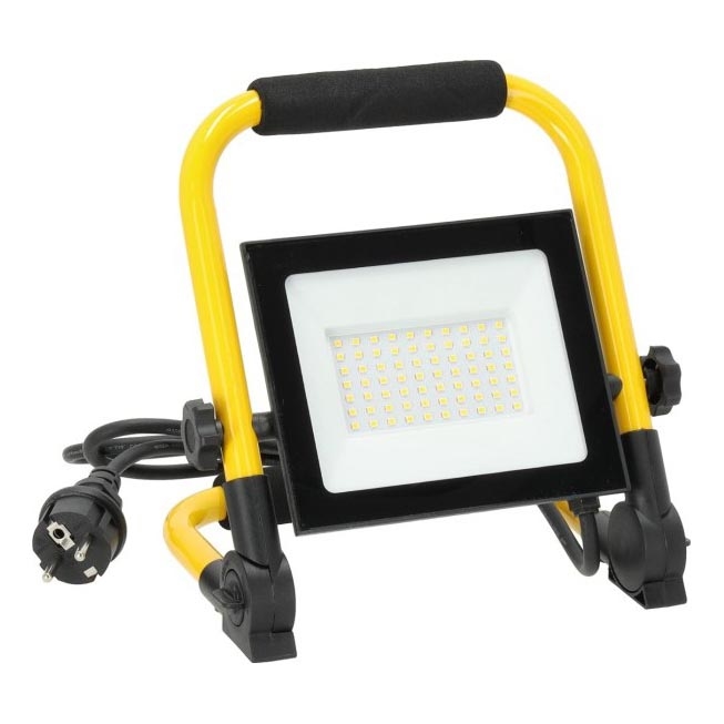 LED Reflektor TIGRA LED/50W/4000K IP54 černá/žlutá