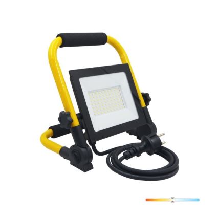 LED Reflektor TIGRA LED/50W/4000K IP54 černá/žlutá