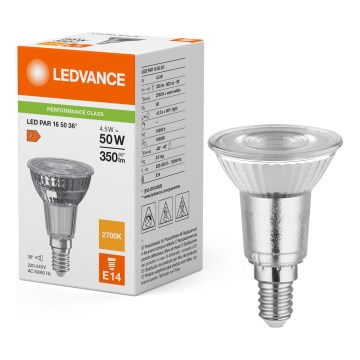 LED Reflektorová žárovka PAR16 E14/4,5W/230V 2700K 36° - Ledvance