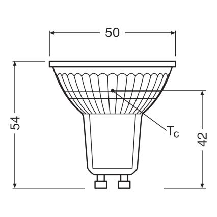 LED Reflektorová žárovka PAR16 GU10/4,3W/230V 2700K 36° - Ledvance
