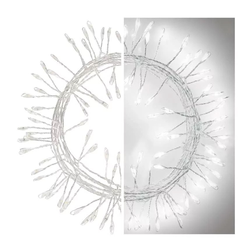 LED  řetěz 100xLED/3xAA 2,7 m studená bílá