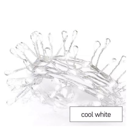 LED  řetěz 100xLED/3xAA 2,7 m studená bílá