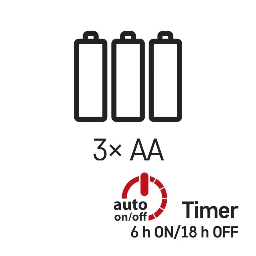 LED  řetěz 100xLED/3xAA 2,7 m studená bílá