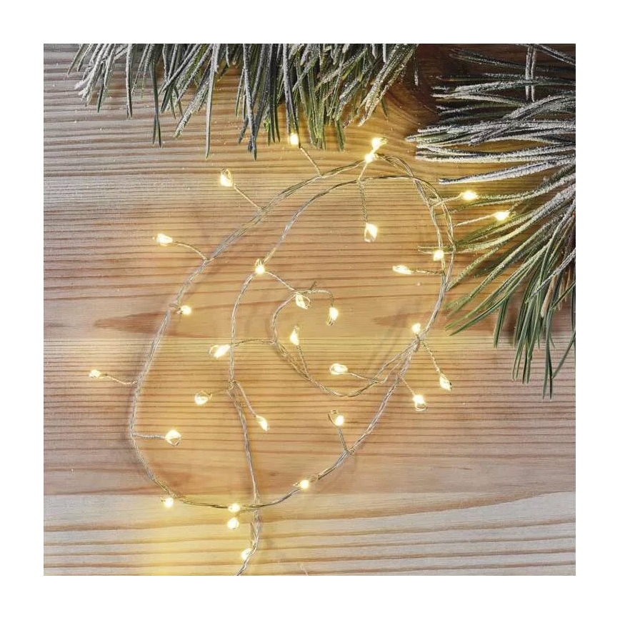 LED  řetěz 100xLED/3xAA 2,7m teplá bílá