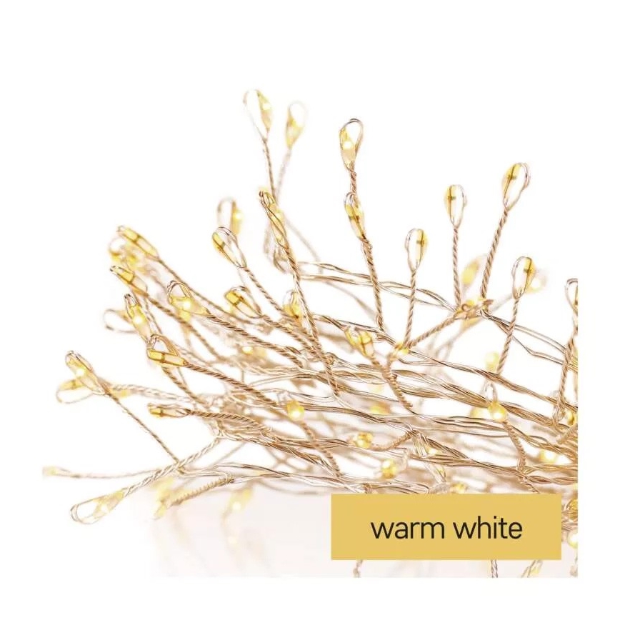 LED  řetěz 100xLED/3xAA 2,7m teplá bílá