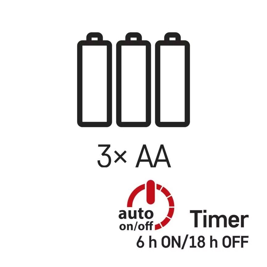 LED  řetěz 100xLED/3xAA 2,7m teplá bílá