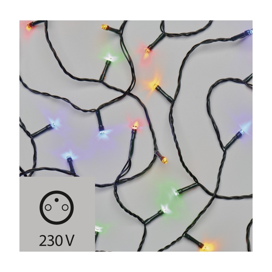 LED  řetěz 100xLED 6,5m multicolor