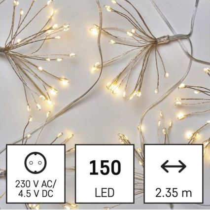 LED  řetěz 150xLED/5,35m teplá bílá