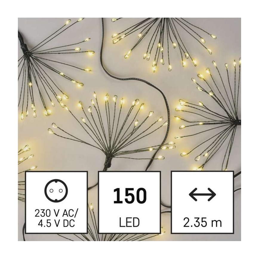 LED  řetěz 150xLED/5,35m teplá bílá