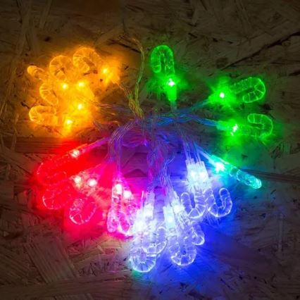 LED  řetěz 20xLED 2,25m multicolor hůlka
