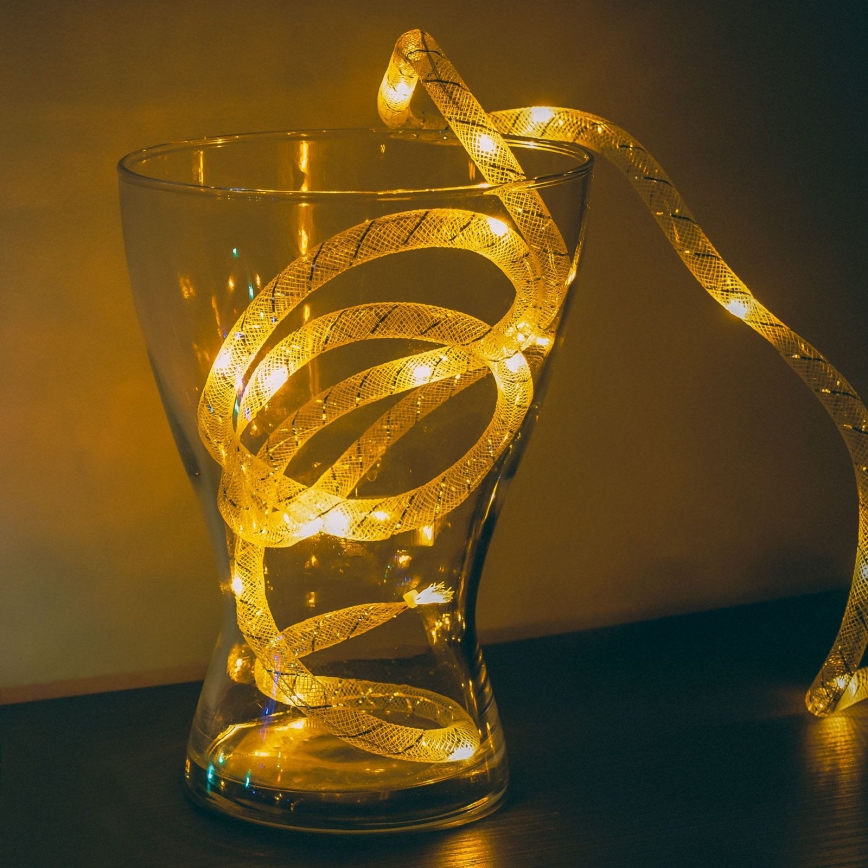 LED  řetez 20xLED 2,3m teplá bílá