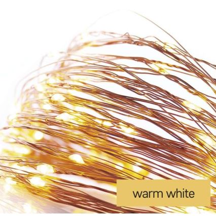 LED  řetěz 20xLED/2,4m teplá bílá