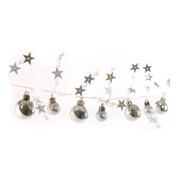 LED  řetěz 20xLED/2xAA 2,2 m teplá bílá