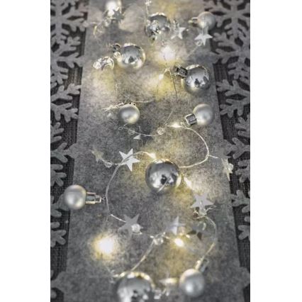 LED  řetěz 20xLED/2xAA 2,2 m teplá bílá