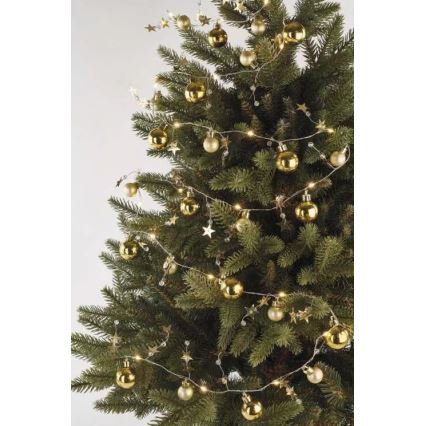 LED  řetěz 20xLED/2xAA 2,2 m teplá bílá