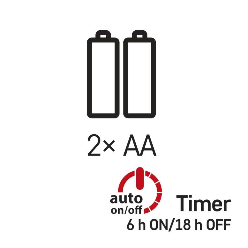 LED  řetěz 20xLED/2xAA 2,4m multicolor