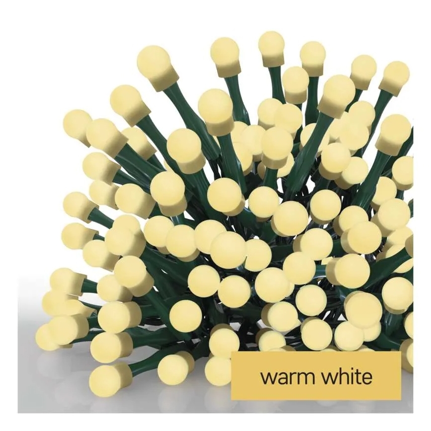 LED  řetěz 300xLED/230V/8 funkcí 35m IP44 teplá bílá