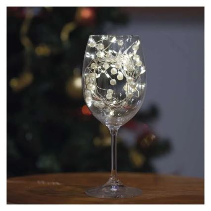 LED  řetěz 40xLED/3xAA 1,5 m teplá bílá