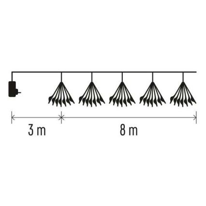 LED  řetěz 450xLED/11m teplá bílá