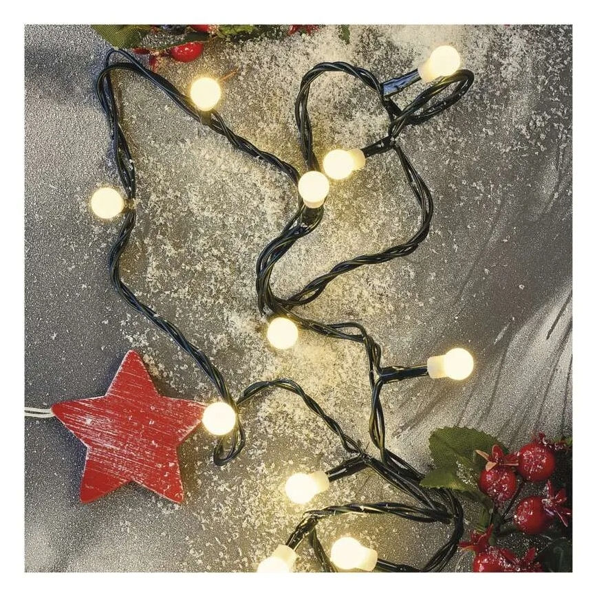 LED  řetěz 480xLED/8 funkcí 53m IP44 teplá bílá