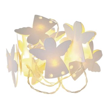 LED  řetěz CHAIN 10xLED/2xAA 1,65m teplá bílá