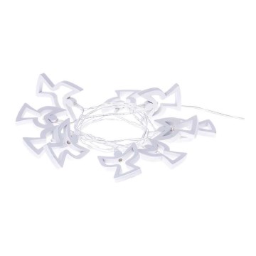 LED  řetěz CHAIN 10xLED/2xAA 1,85m teplá bílá