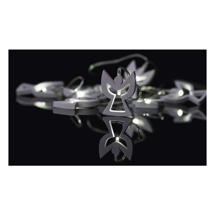 LED  řetěz CHAIN 10xLED/2xAA 1,85m teplá bílá