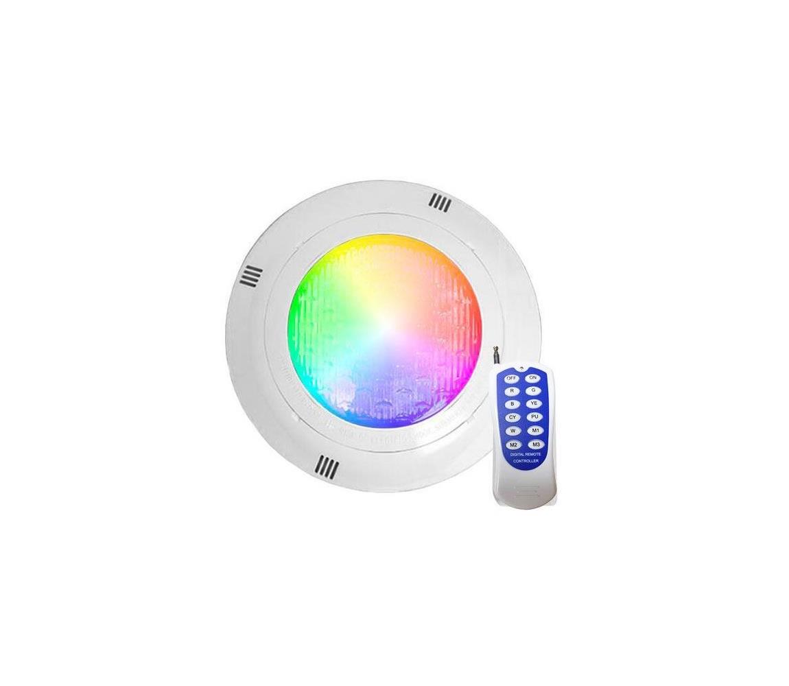 HADEX LED RGB Bazénové svítidlo LED/45W/12V IP68 + dálkové ovládání HD0498
