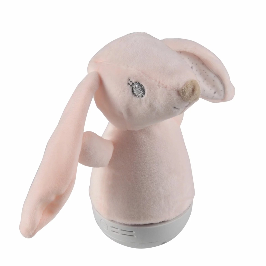 LED RGB Dětská noční lampička s melodií 3xAAA/5V králík
