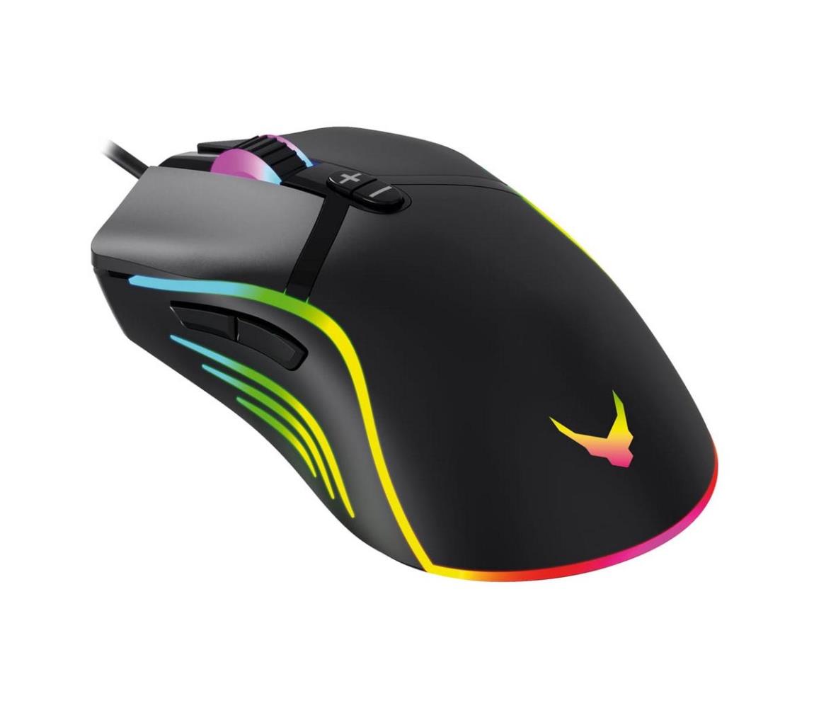 Platinet LED RGB Herní myš VARR 1000/1600/3200/6400 DPI 7 tlačítek PL0442