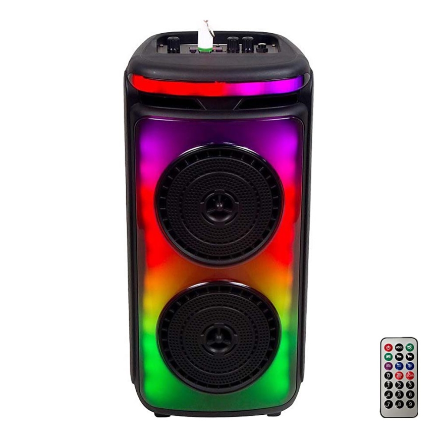 LED RGB Nabíjecí reproduktor s mikrofonem 400W/2400 mAh + dálkové ovládání